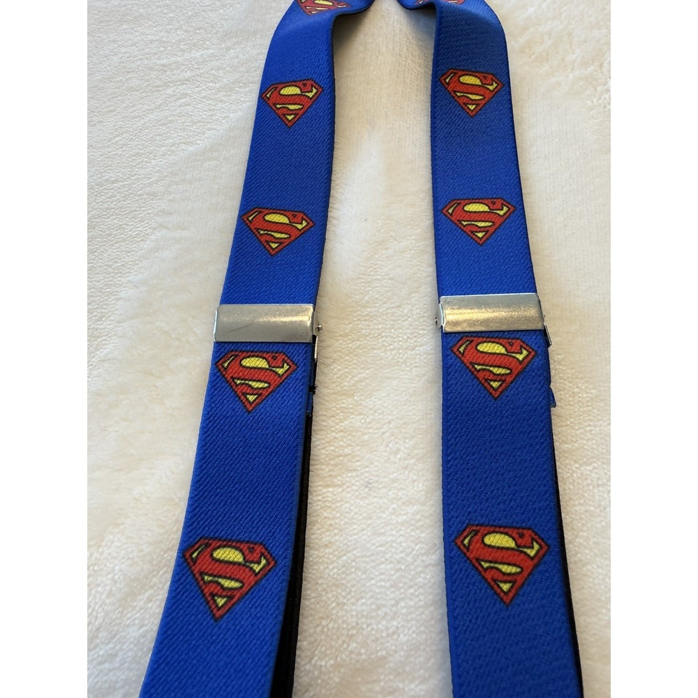 Buckle-Down Superman Shield Blue Suspenders Adjustable